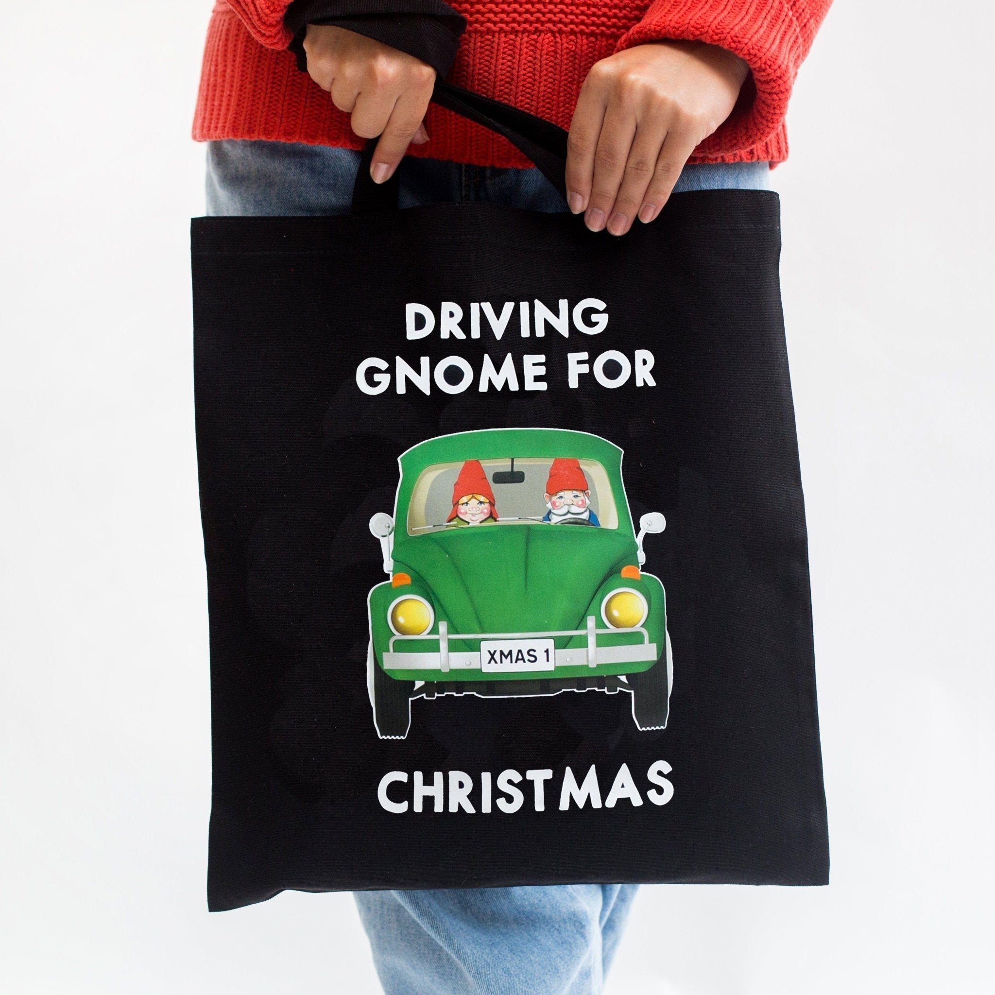 'Driving Gnome For Christmas' Tote Bag