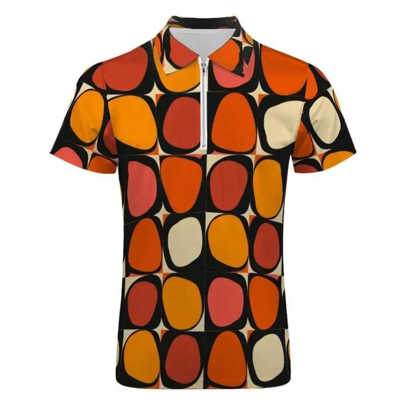 Slim Fit Zipper Polo Shirt