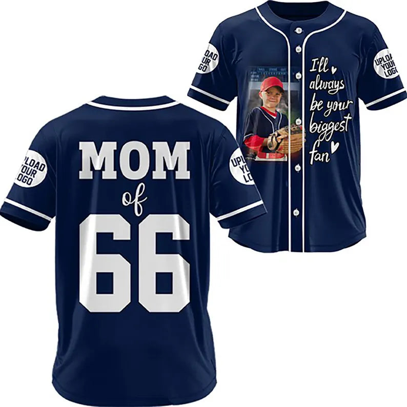 Personalized Button Down Baseball Jersey