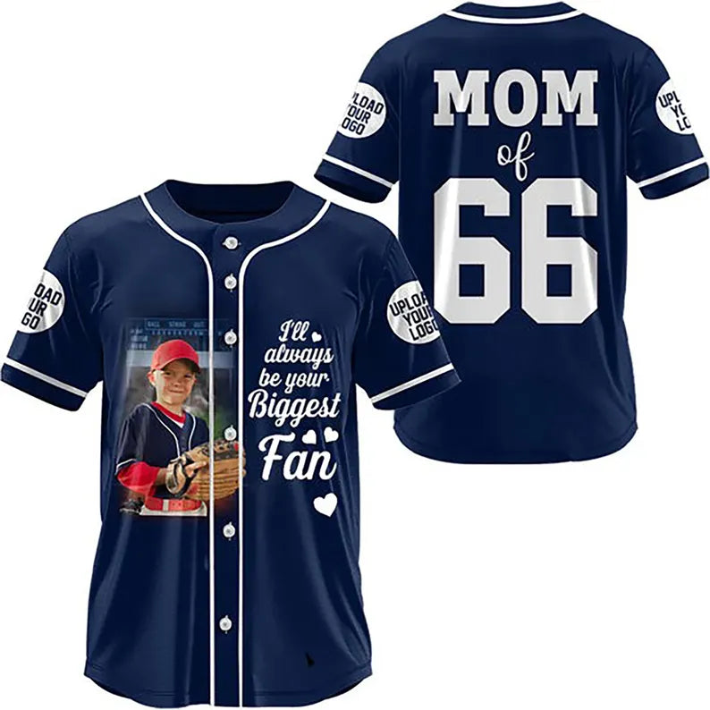 Personalized Button Down Baseball Jersey