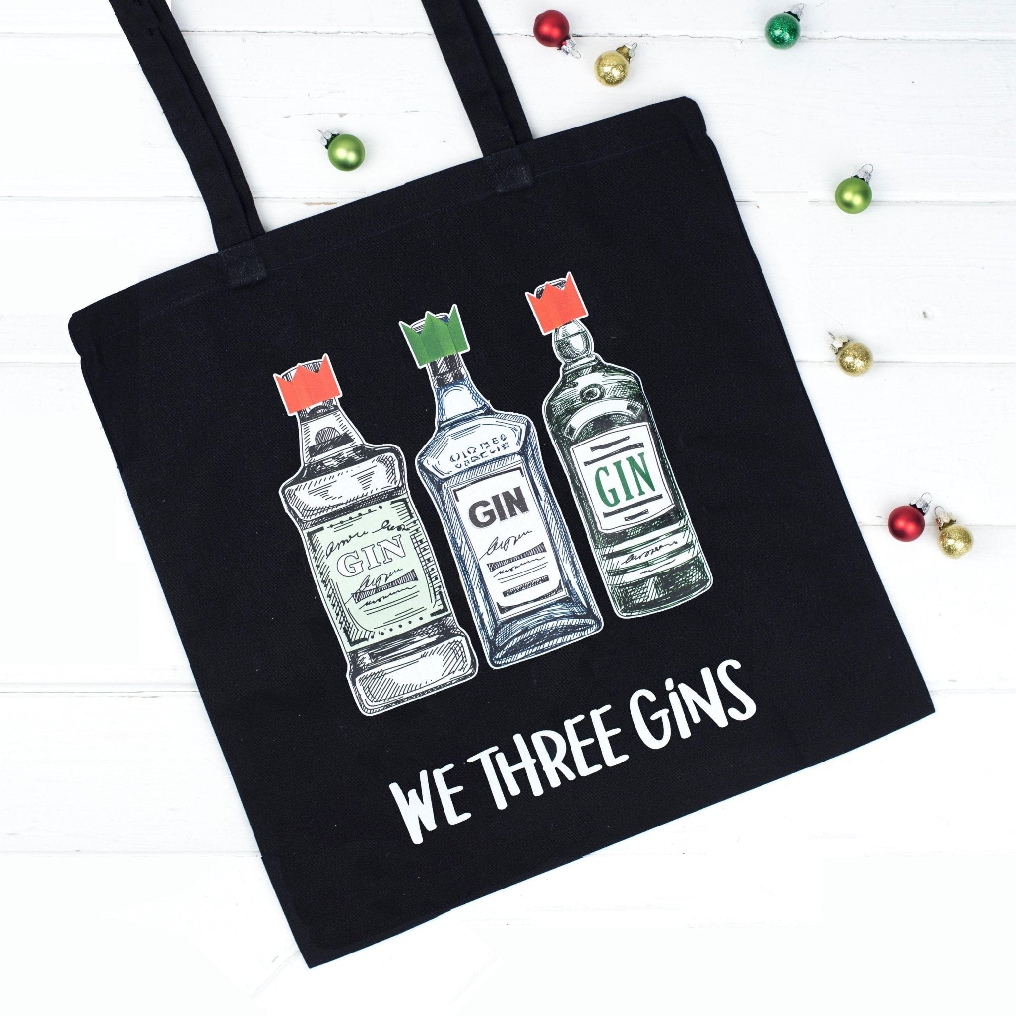 'We Three Gins' Christmas Tote Bag